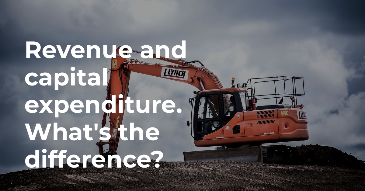 Revenue and capital expenditure. What's the difference?
