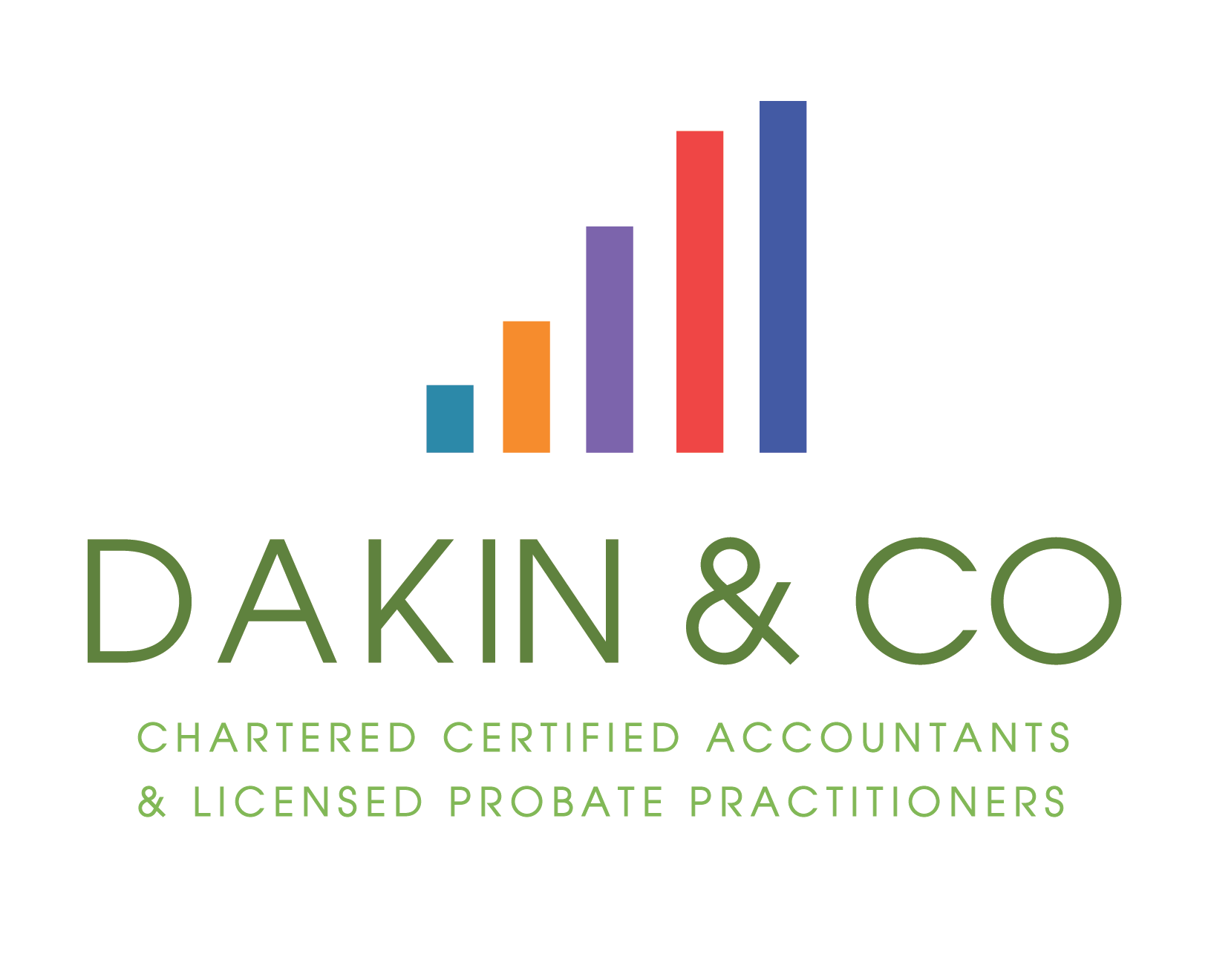 Dakin & Co, Chartered Certified Accountants & Licensed Probate Practitioners. Logo