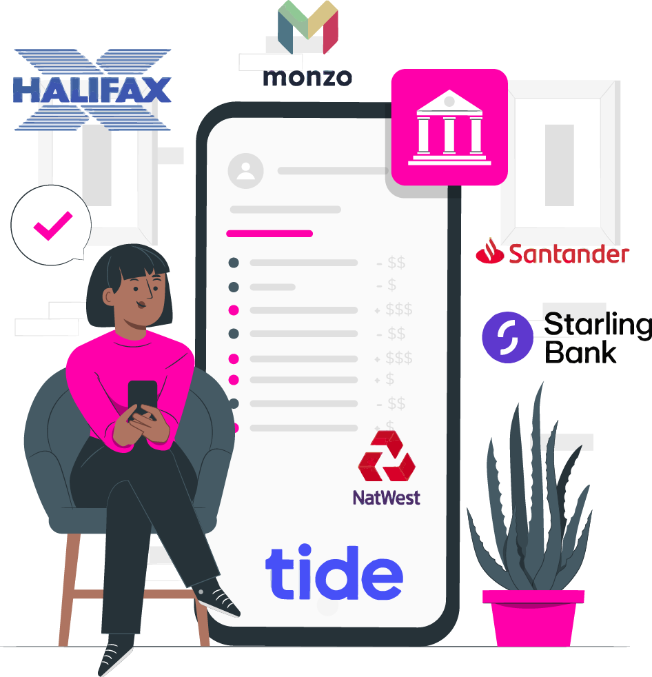 Nomi Integrates with Halifax, Monzo, Tide, Natwest, Santander, Starling and many more bank accounts