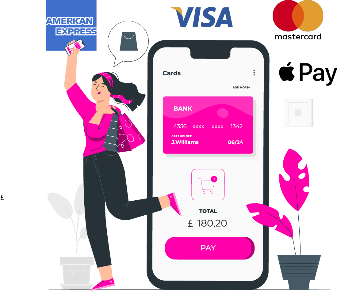 Use NomiPay to accept payment via debit/credit card, Apple Pay and bank transfer!